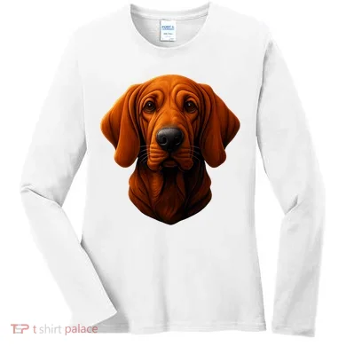 Redbone Coonhound Dog Women's Long Sleeve Shirt