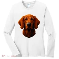 Redbone Coonhound Dog Women's Long Sleeve Shirt thumb 0