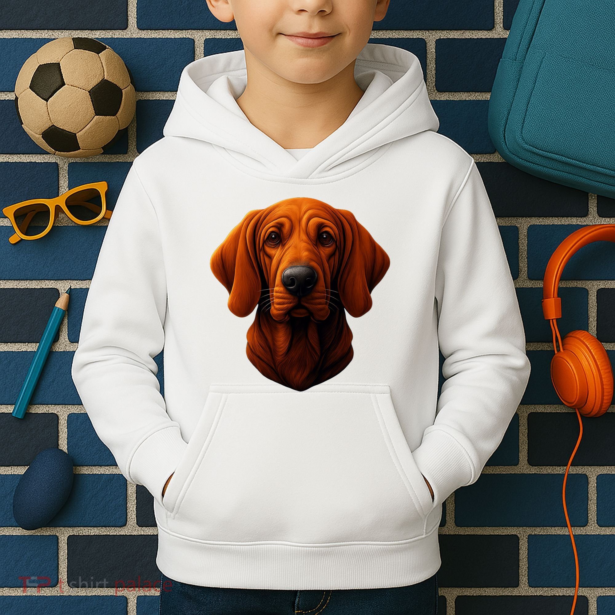 Redbone Coonhound Dog Kids Hoodie