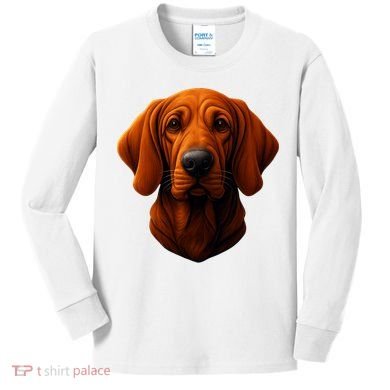 Redbone Coonhound Dog Kids Long Sleeve Shirt