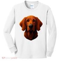 Redbone Coonhound Dog Kids Long Sleeve Shirt thumb 0