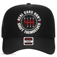 Real Cars Don't Shift Themselves Funny Auto Racing Mechanic  Hat thumb 0