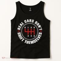 Real Cars Don't Shift Themselves Funny Auto Racing Mechanic  Tank Top thumb 2