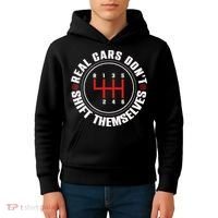 Real Cars Don't Shift Themselves Funny Auto Racing Mechanic  Kids Hoodie thumb 4