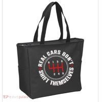 Real Cars Don't Shift Themselves Funny Auto Racing Mechanic  Tote Bag thumb 2