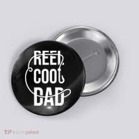 Reel Cool Dad Fishing Lover Gift Button thumb 0