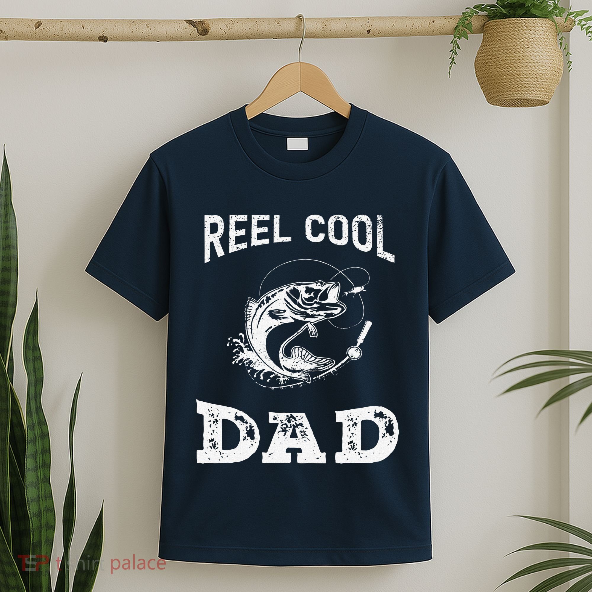 Reel Cool Dad Papa Fisherman Daddy FatherS Day Fishing Gift T-Shirt