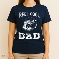 Reel Cool Dad Papa Fisherman Daddy FatherS Day Fishing Gift T-Shirt thumb 4