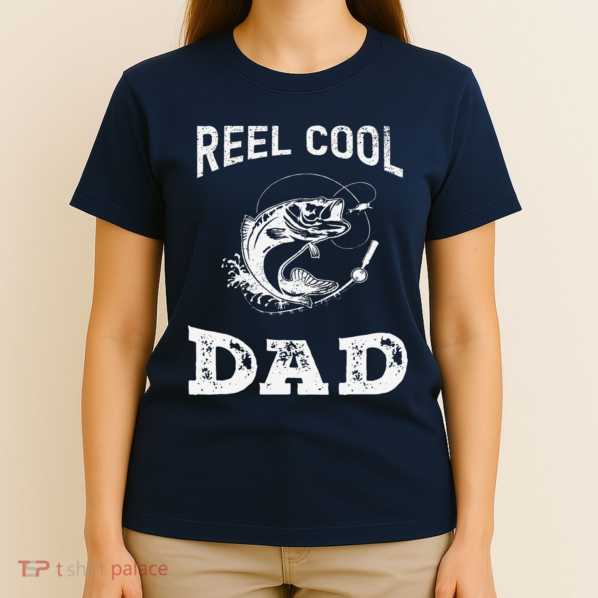 Reel Cool Dad Papa Fisherman Daddy FatherS Day Fishing Gift T-Shirt