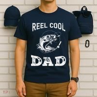 Reel Cool Dad Papa Fisherman Daddy FatherS Day Fishing Gift T-Shirt thumb 6