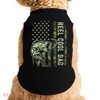 Reel Cool Dad Camouflage American Flag Doggie Tank thumb 0