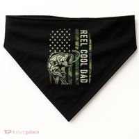 Reel Cool Dad Camouflage American Flag USA-Made Doggie Bandana thumb 0