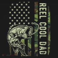 Reel Cool Dad Camouflage American Flag Bucket Hat thumb 4