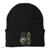 Reel Cool Dad Camouflage American Flag Beanie thumb 0