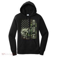 Reel Cool Dad Camouflage American Flag Women's Hoodie thumb 0