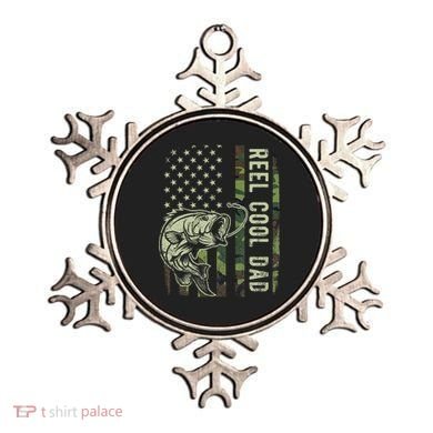 Reel Cool Dad Camouflage American Flag Ornament