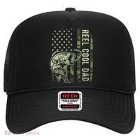 Reel Cool Dad Camouflage American Flag Hat thumb 0