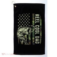 Reel Cool Dad Camouflage American Flag Golf Towel thumb 0