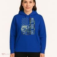 Reel Cool Dad Camouflage American Flag Hoodie thumb 5