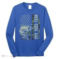 Reel Cool Dad Camouflage American Flag Long Sleeve Shirt thumb 0