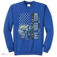 Reel Cool Dad Camouflage American Flag Sweatshirt thumb 0