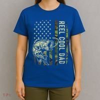 Reel Cool Dad Camouflage American Flag T-Shirt thumb 4