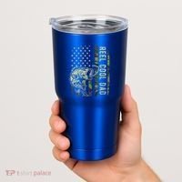 Reel Cool Dad Camouflage American Flag Tumbler thumb 2
