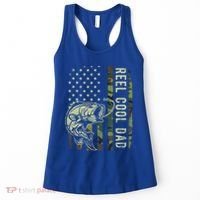 Reel Cool Dad Camouflage American Flag Women's Tank Top thumb 0
