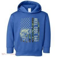 Reel Cool Dad Camouflage American Flag Toddler Hoodie thumb 0