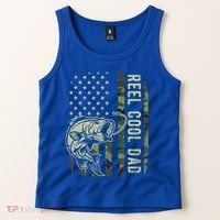 Reel Cool Dad Camouflage American Flag Tank Top thumb 2