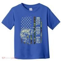 Reel Cool Dad Camouflage American Flag Toddler T-Shirt thumb 0