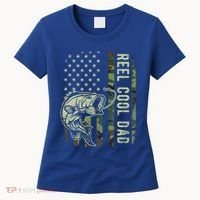 Reel Cool Dad Camouflage American Flag Women's T-Shirt thumb 0