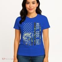 Reel Cool Dad Camouflage American Flag Women's T-Shirt thumb 4