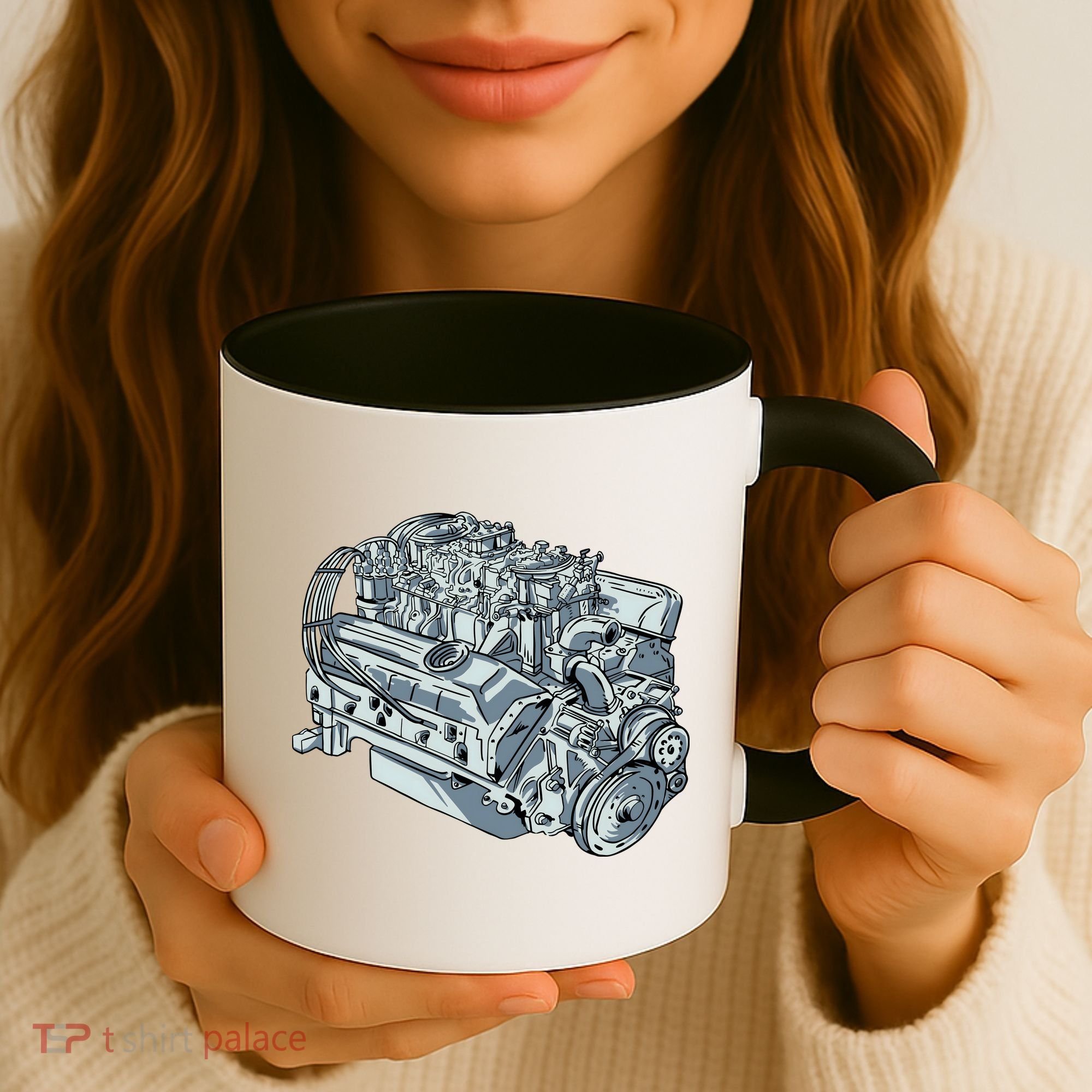 Realistic Car Engine Coffee Mug