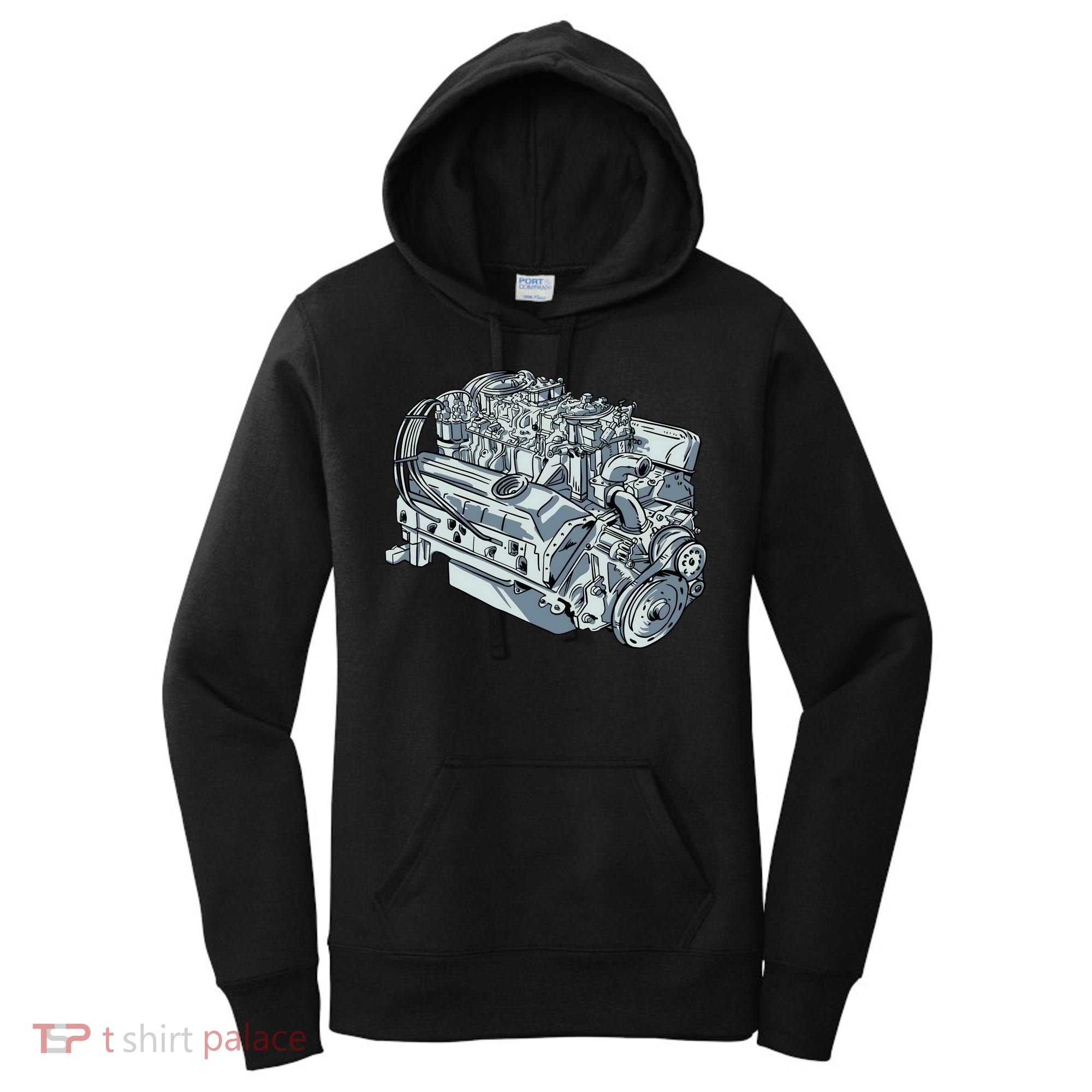 Realistic Car Engine Women's Hoodie