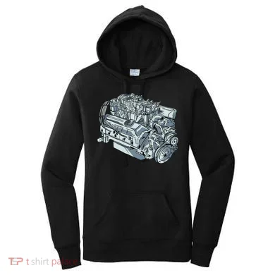 Realistic Car Engine Women's Hoodie