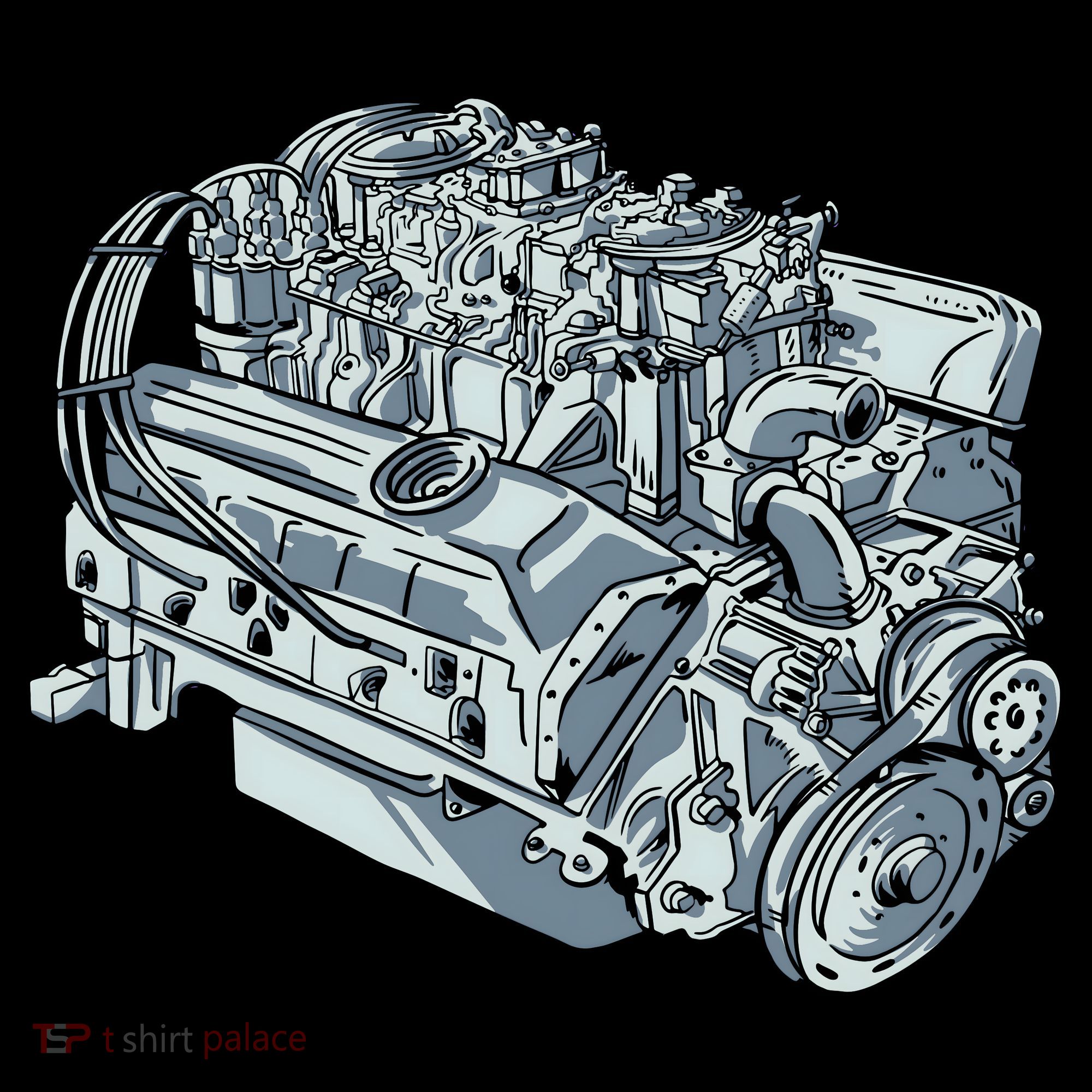 Realistic Car Engine Women's Hoodie