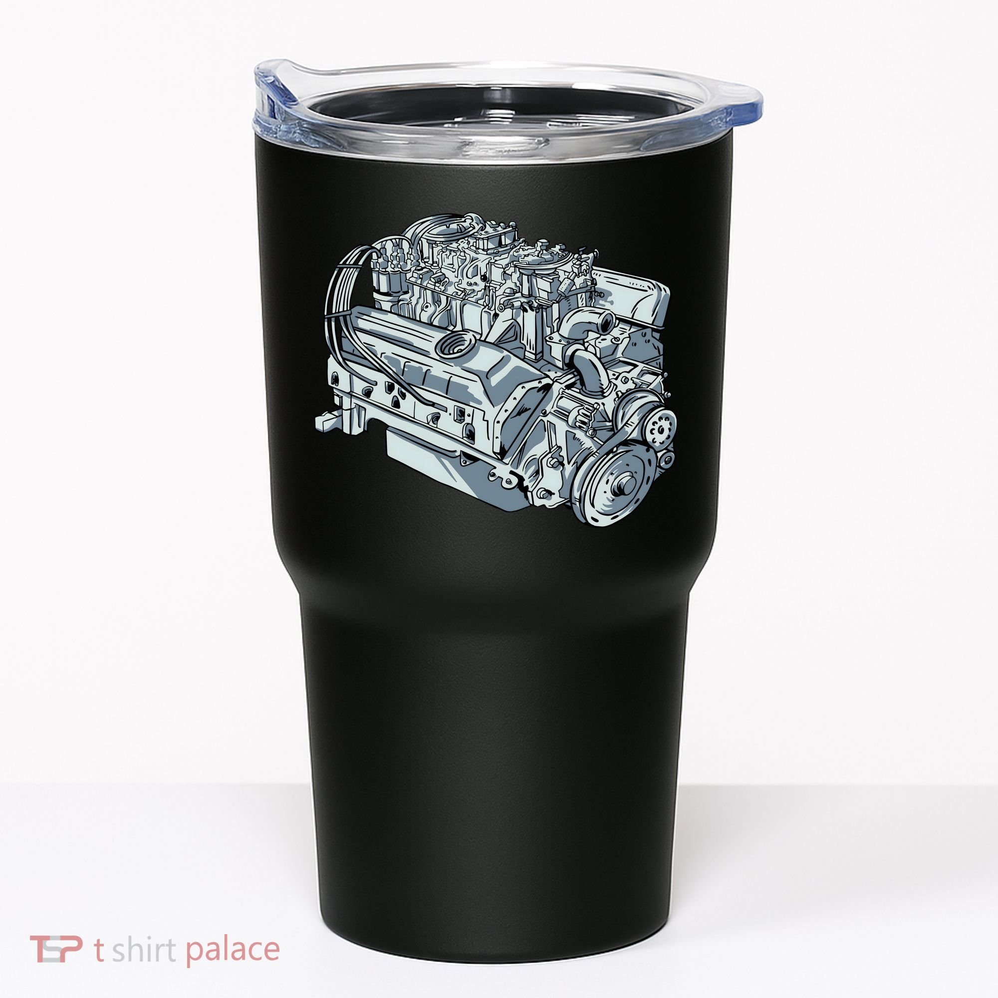 Realistic Car Engine Tumbler