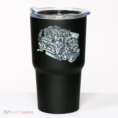Realistic Car Engine Tumbler