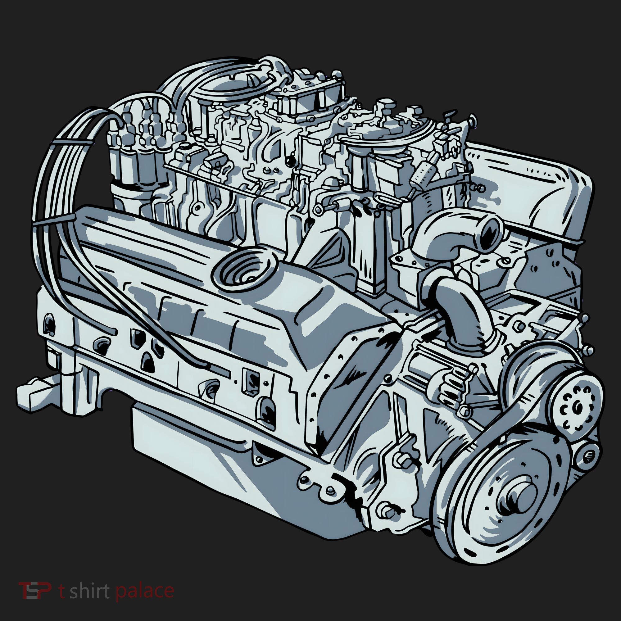 Realistic Car Engine Tumbler