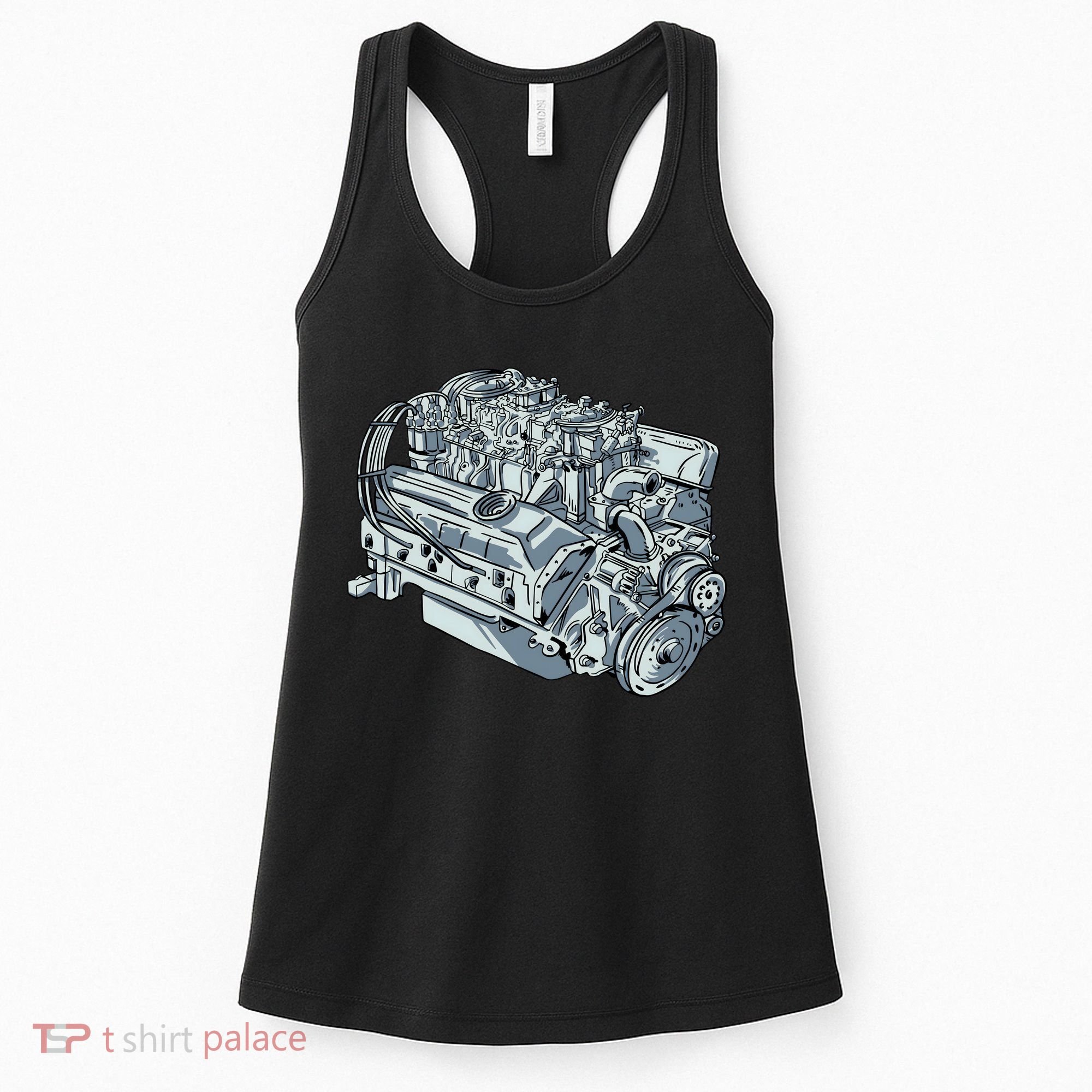 Realistic Car Engine Women's Tank Top