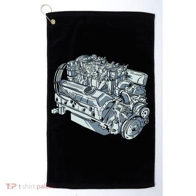 Realistic Car Engine Golf Towel