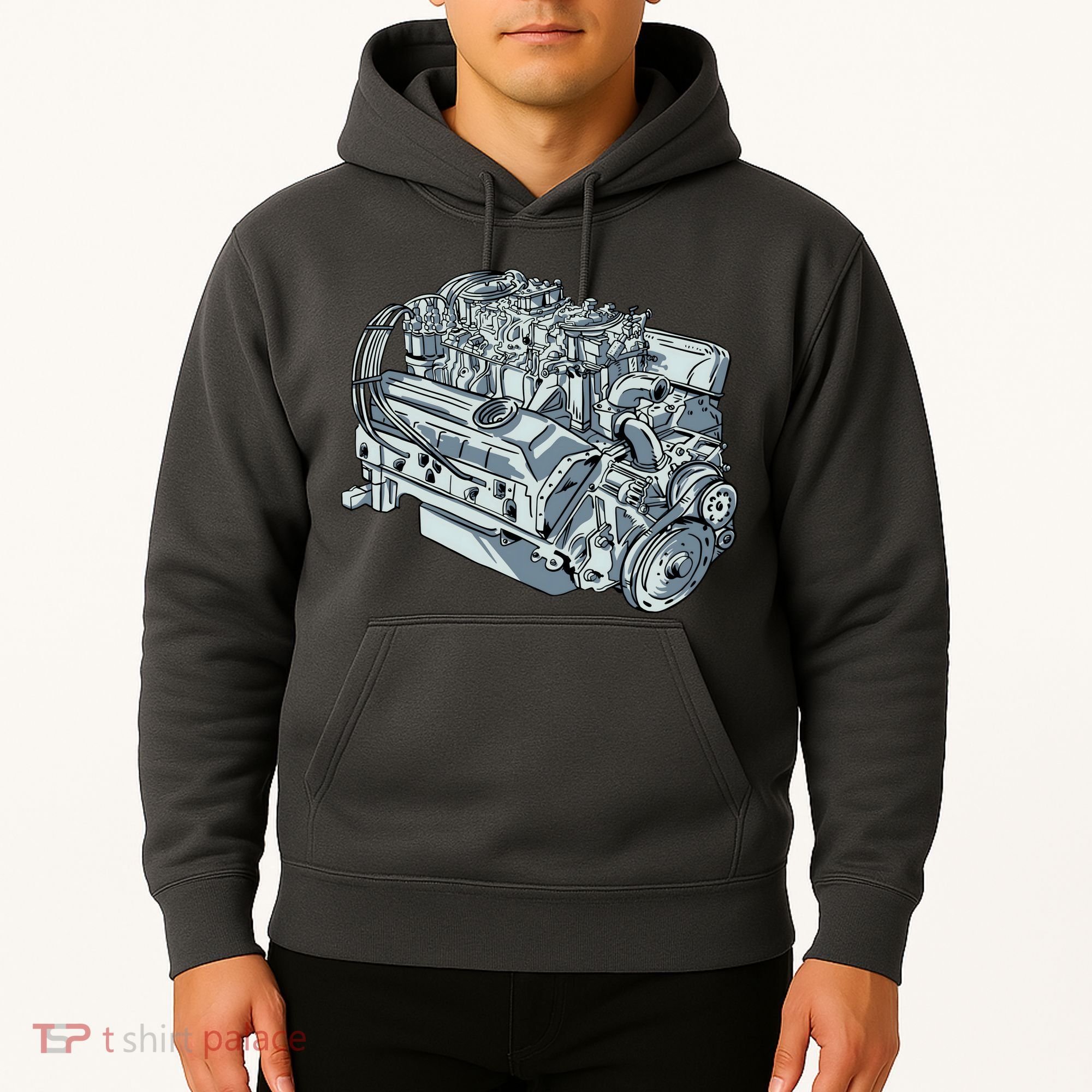 Realistic Car Engine Hoodie