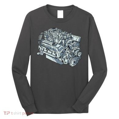 Realistic Car Engine Long Sleeve Shirt