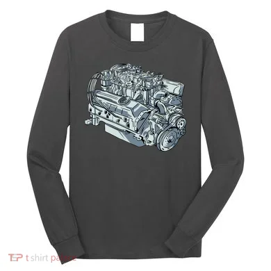Realistic Car Engine Long Sleeve Shirt