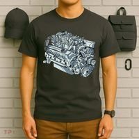 Realistic Car Engine T-Shirt thumb 6