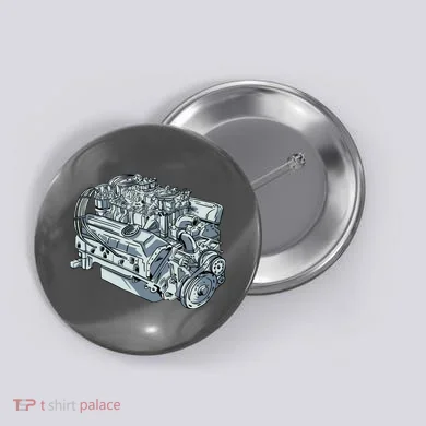 Realistic Car Engine Button