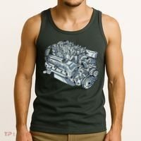 Realistic Car Engine Tank Top thumb 3
