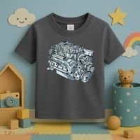 Realistic Car Engine Toddler T-Shirt thumb 3