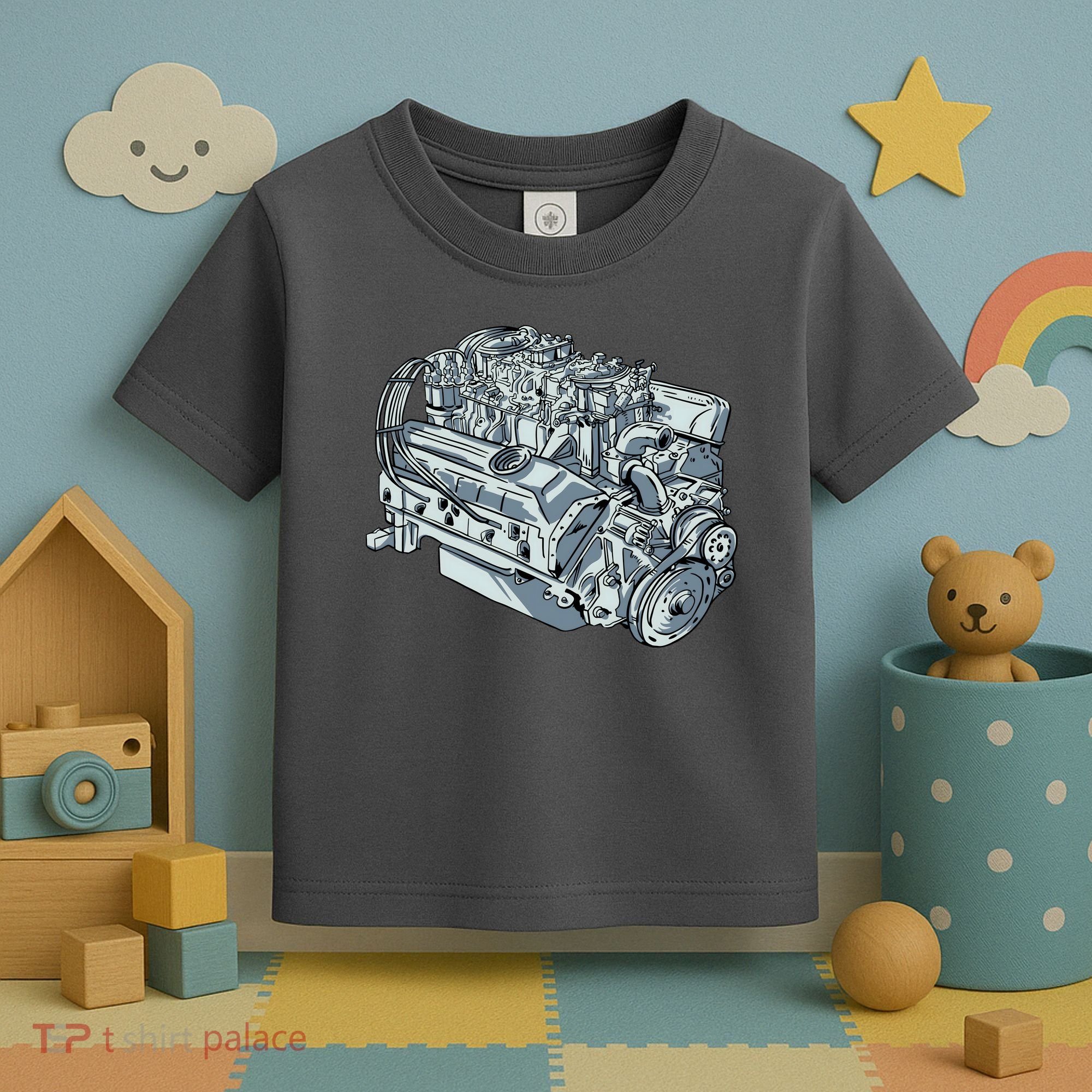 Realistic Car Engine Toddler T-Shirt
